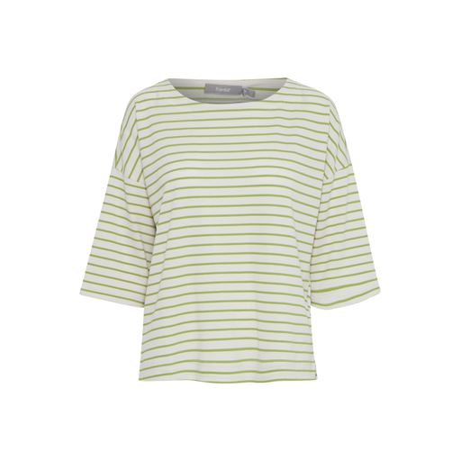 Fransa Stribet T-shirt, Dark Citron Mix, M