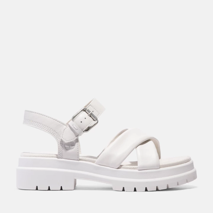 Sandale à brides croisées London Vibe pour femme en blanc