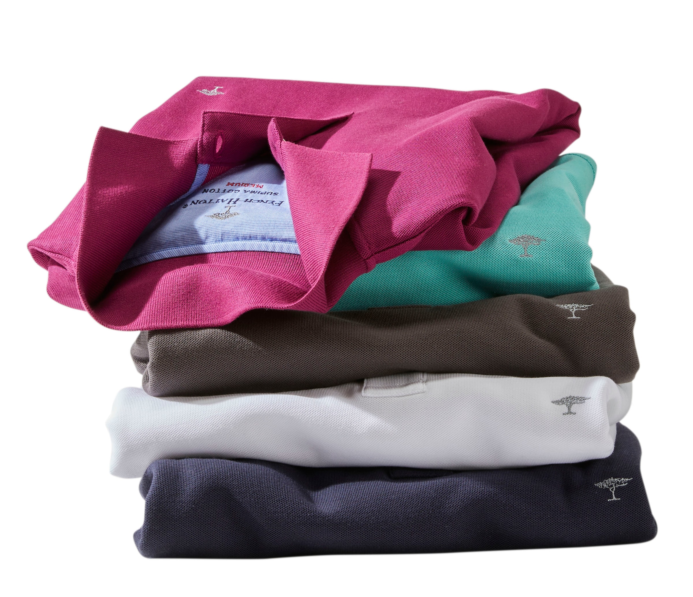 FYNCH-HATTON Poloshirt normale Passform, mit 2-Knopf-Polokragen, aus Baumwolle