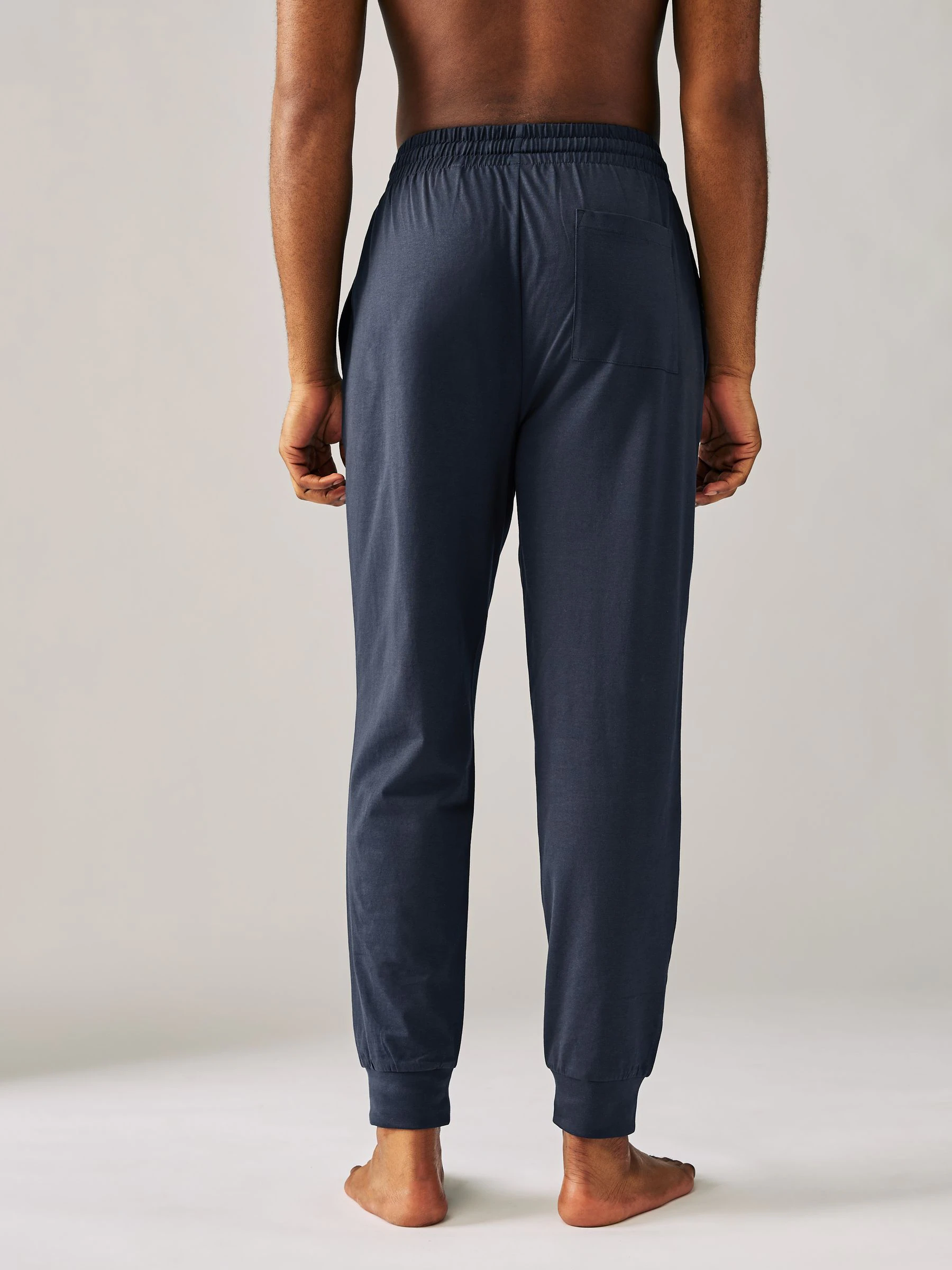 Navy Blue/Light Grey - Cuffed Pyjama Bottoms Set 2 Pack