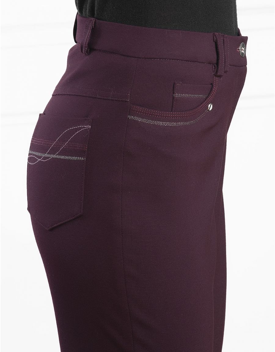 Pantalon confort cassis
