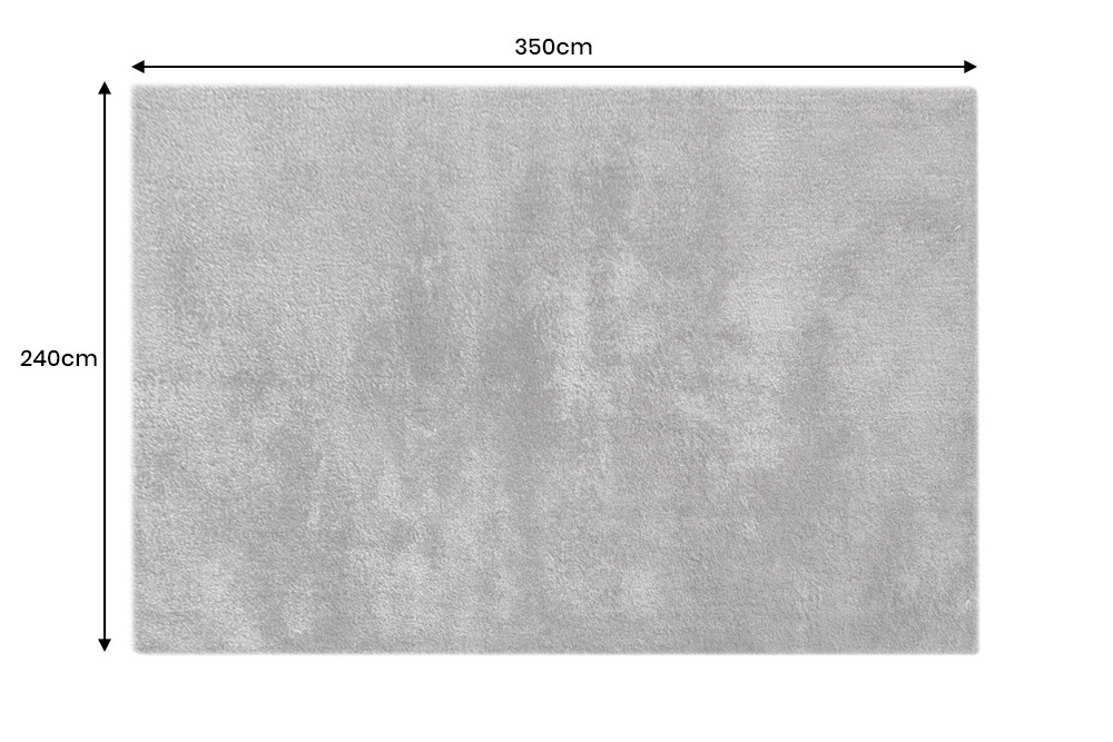 Design XXL Teppich CLOUD 9 350x240cm anthrazit Hochflor Indoor-Teppich