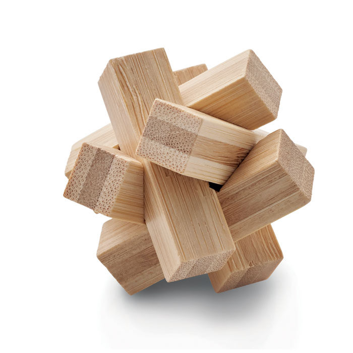 GiftRetail MO6987 - CUBENATS Casse-tête étoile en bambou