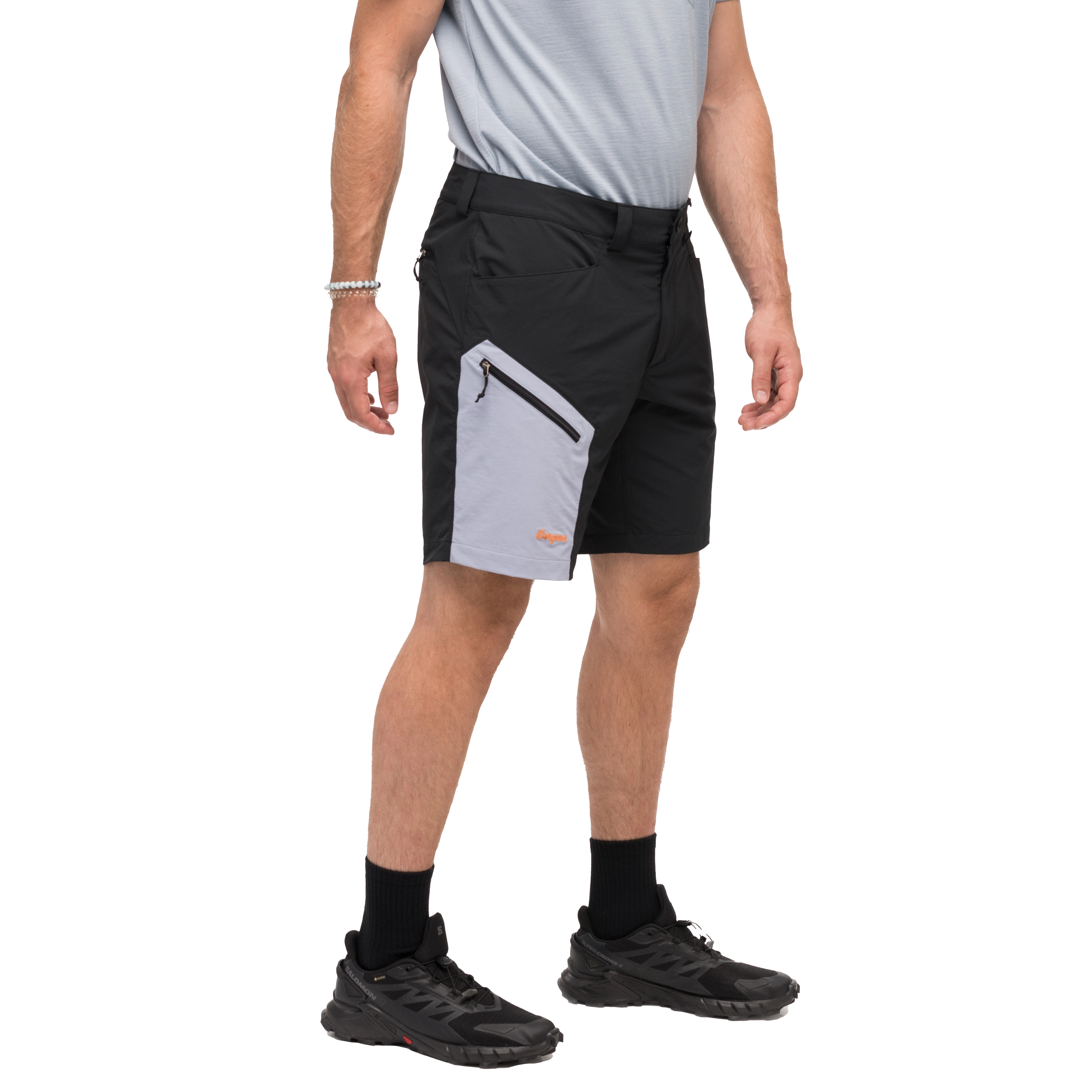 Vaagaa Light Softshell Shorts Men Black / Husky Blue