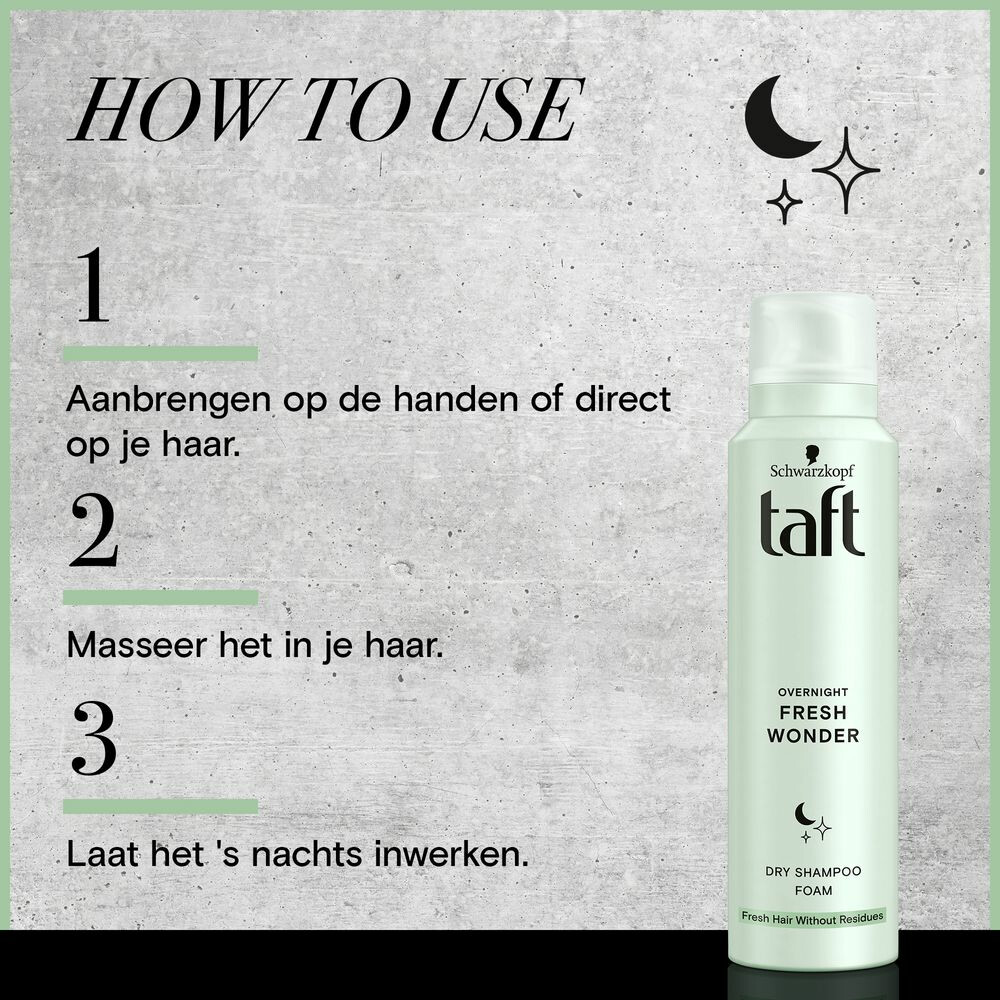 Taft Droogshampoo Overnight Fresh Wonders150 ml