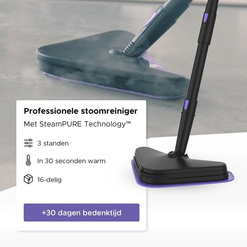 Motionflow 16-in-1 Stoomreiniger - Handstomer - Vlekkenreiniger - Diepte Reiniging Voor Vloe - Ban