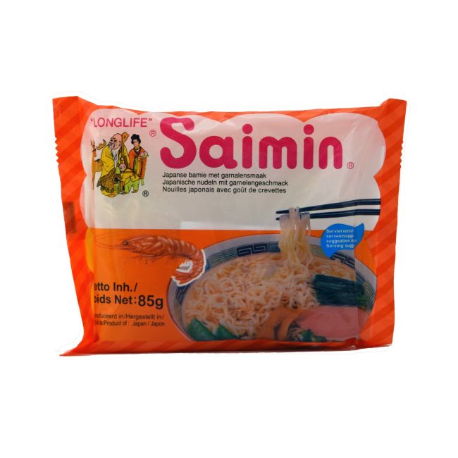 Long Life Saimin Instant Japanse Bami met Garnalensmaak 85g