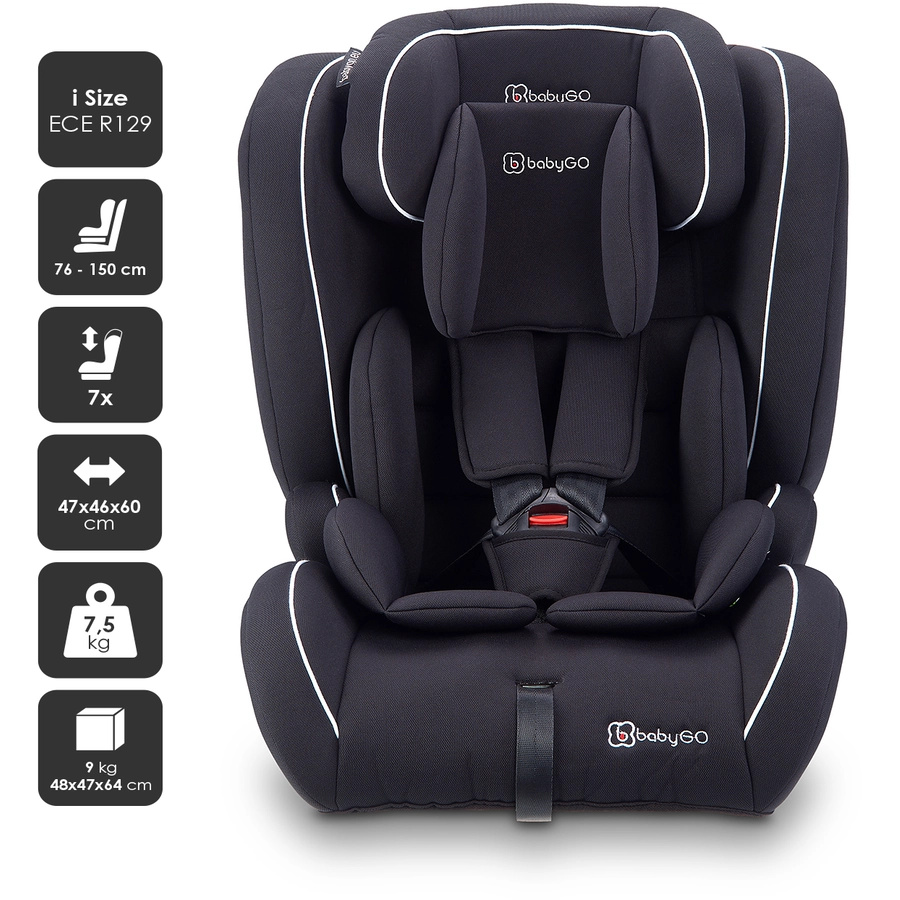 babyGO Kindersitz FreeFix Black