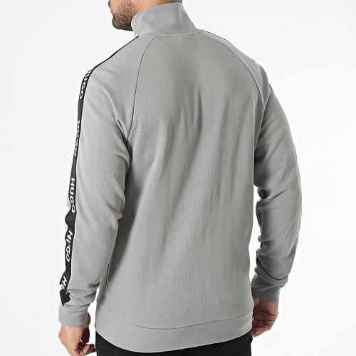 Veste Zippée A Bandes Sporty Logo 50496985 Gris