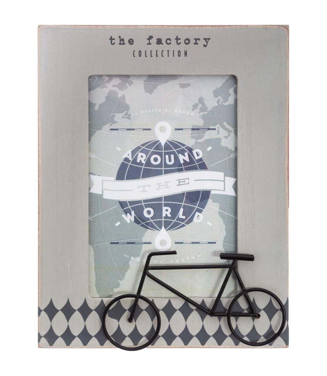 Cadre photo design vélo Travel - Gris