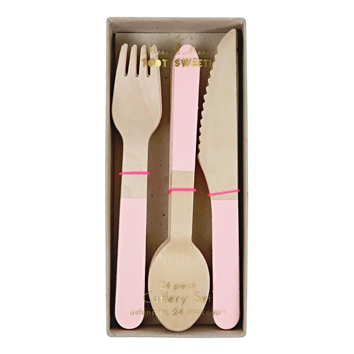Meri Meri Couverts en bois - Set de 24