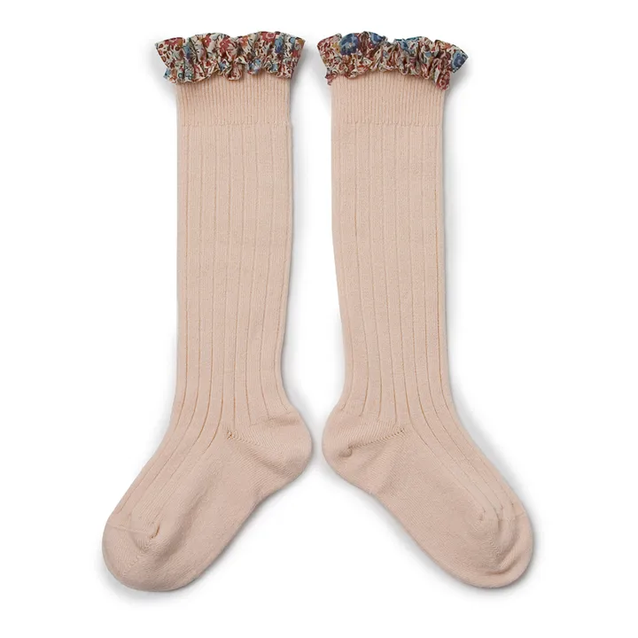 Collégien Chaussettes Elisabeth | Rose poudré