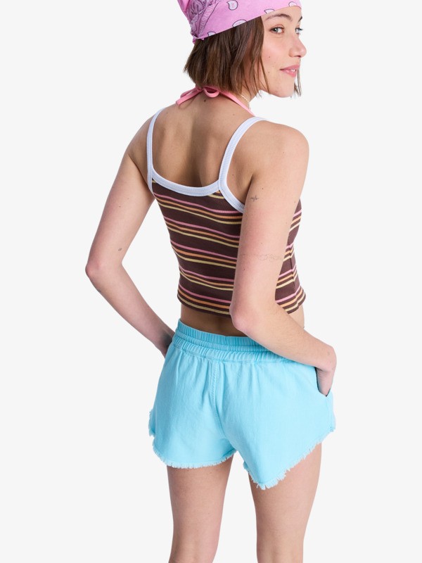 Scenic Route Short à taille élastique Bleu Femme
