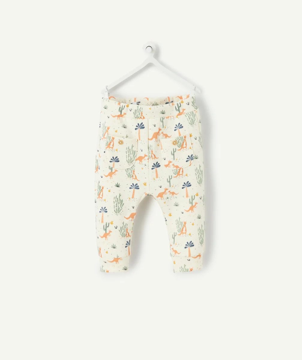 PANTALON DE JOGGING BÉBÉ EN COTON BIO IMPRIMÉ KANGOUROU