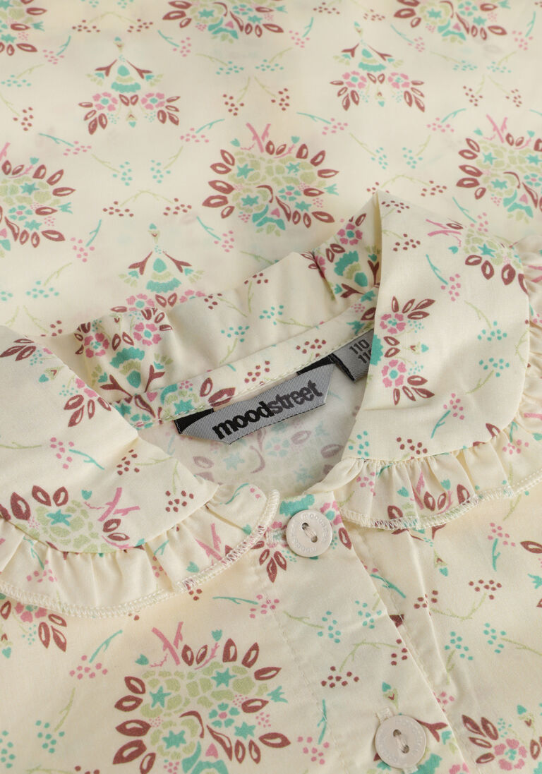 MOODSTREET gebroken wit moodstreet blouse cotton print blouse