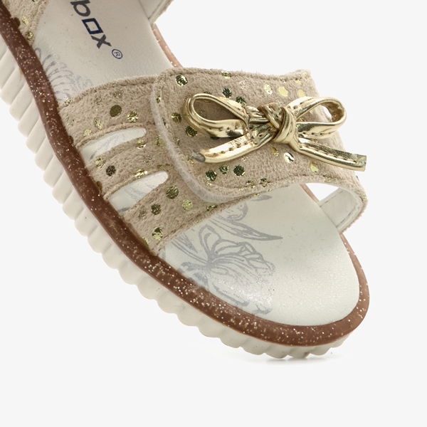 Blue Box meisjes sandalen met stippen goud