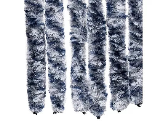 Moustiquaire Bleu blanc et argenté 56x185 cm Chenille