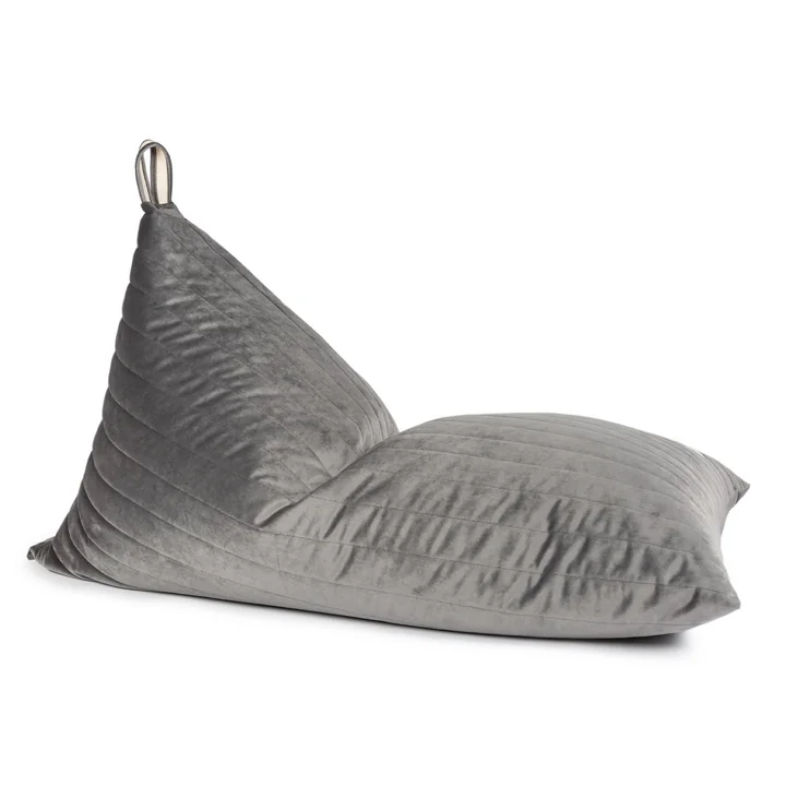 Nobodinoz - Essaouira Sitzsack Samt, 115 x 77 cm, gold bubble / slate grey