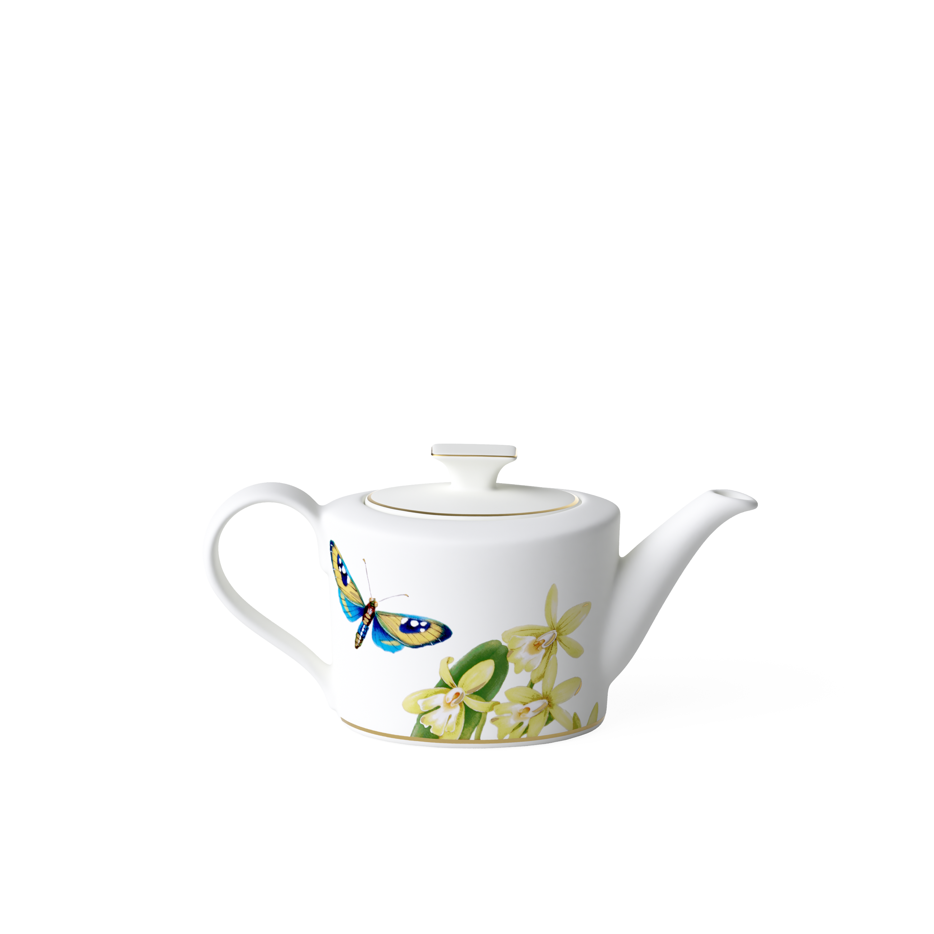 Amazonia Teapot Multi-colored, 12.9 oz, Premium Bone Porcelain