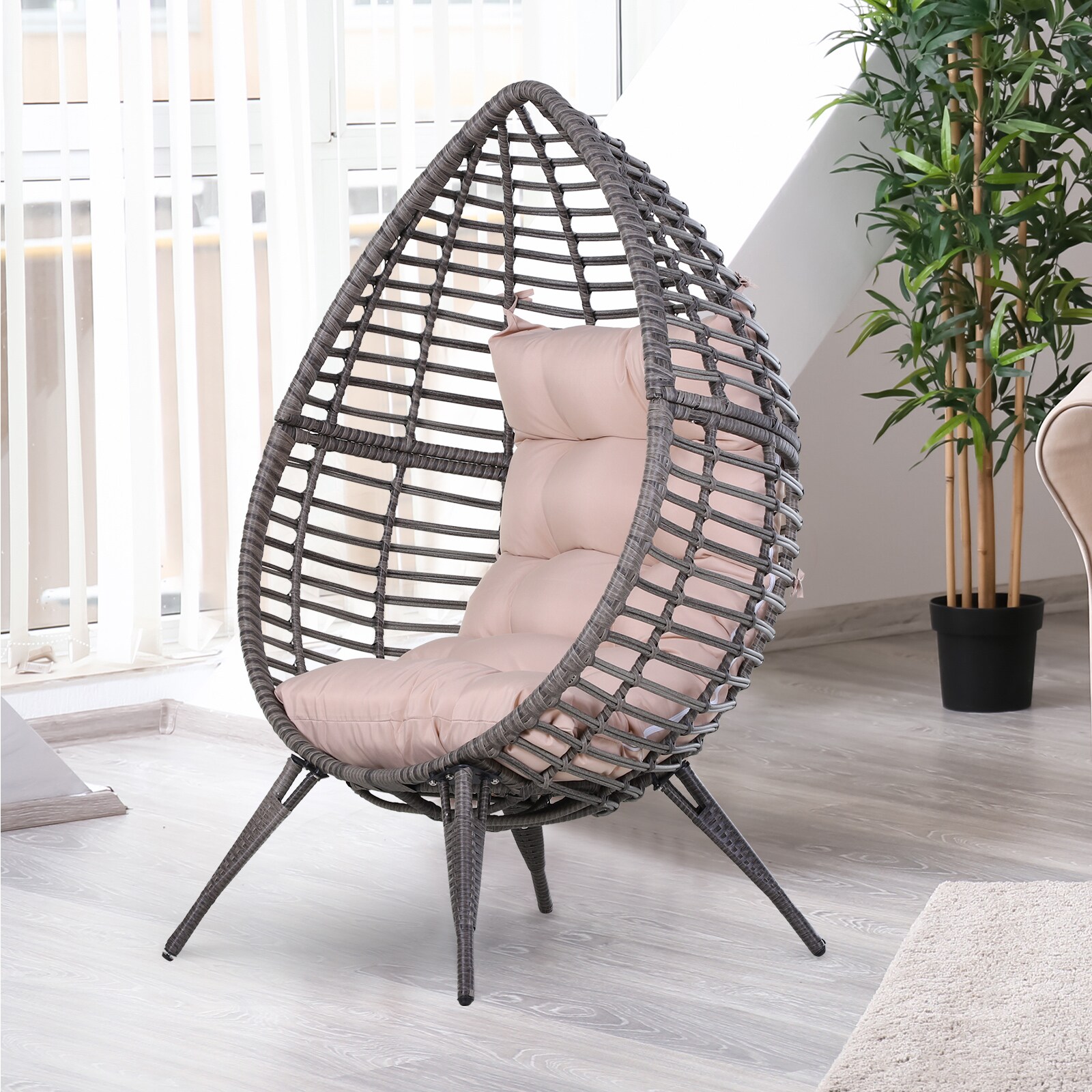 Outsunny Gartensessel in Tropfen Design 101L x 89B x 156H cm
