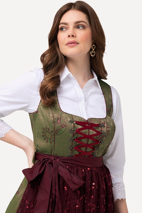 Dirndl, Ornamente, Carree-Ausschnitt, ärmellos