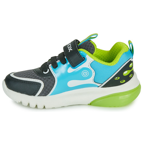 Geox - J CIBERDRON BOY - Noir / Bleu / Vert