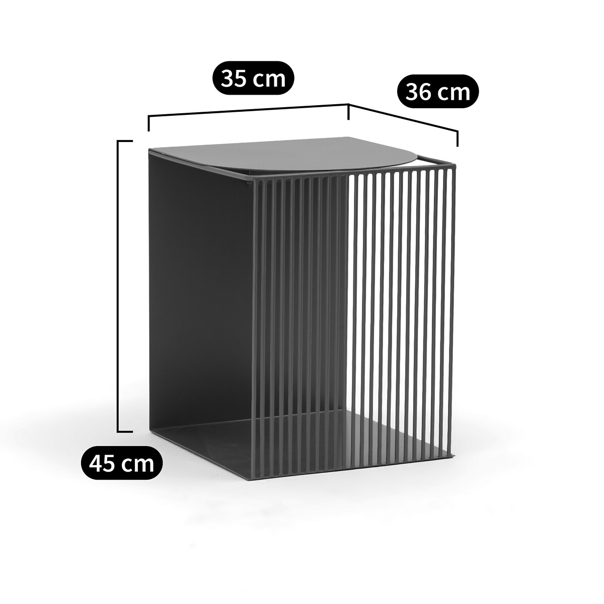 LA REDOUTE INTERIEURS<br>Mesa lateral ou de cabeceira em aço - PROMOÇÃO