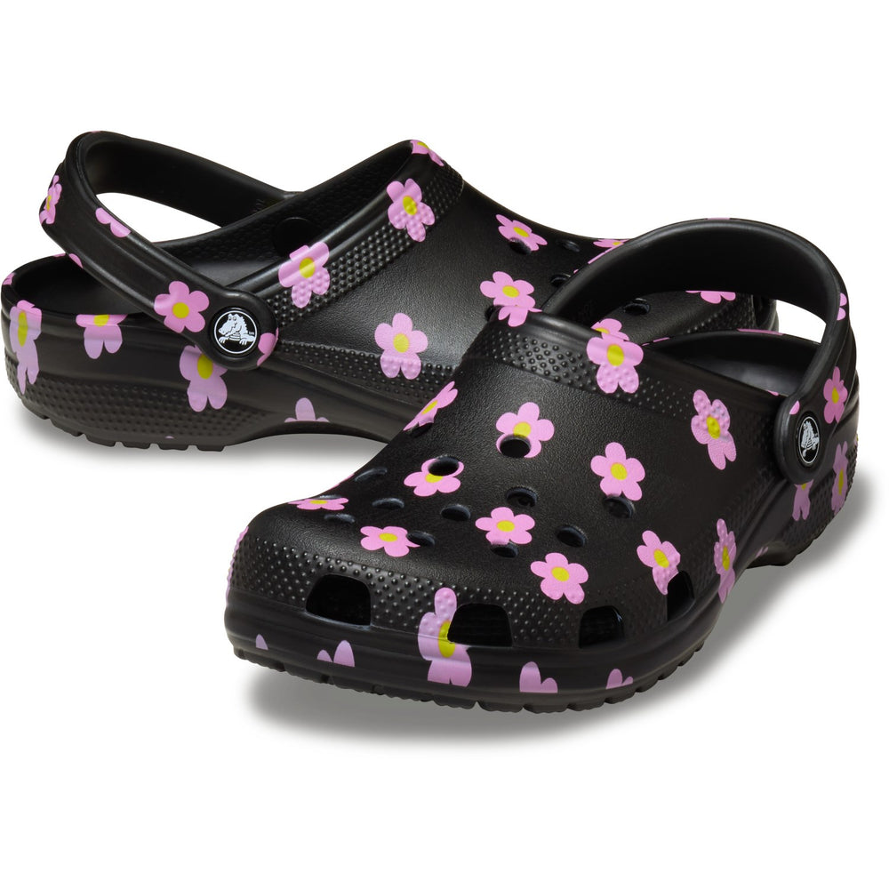 Køb Crocs Black Classic Flower Clog T Blk