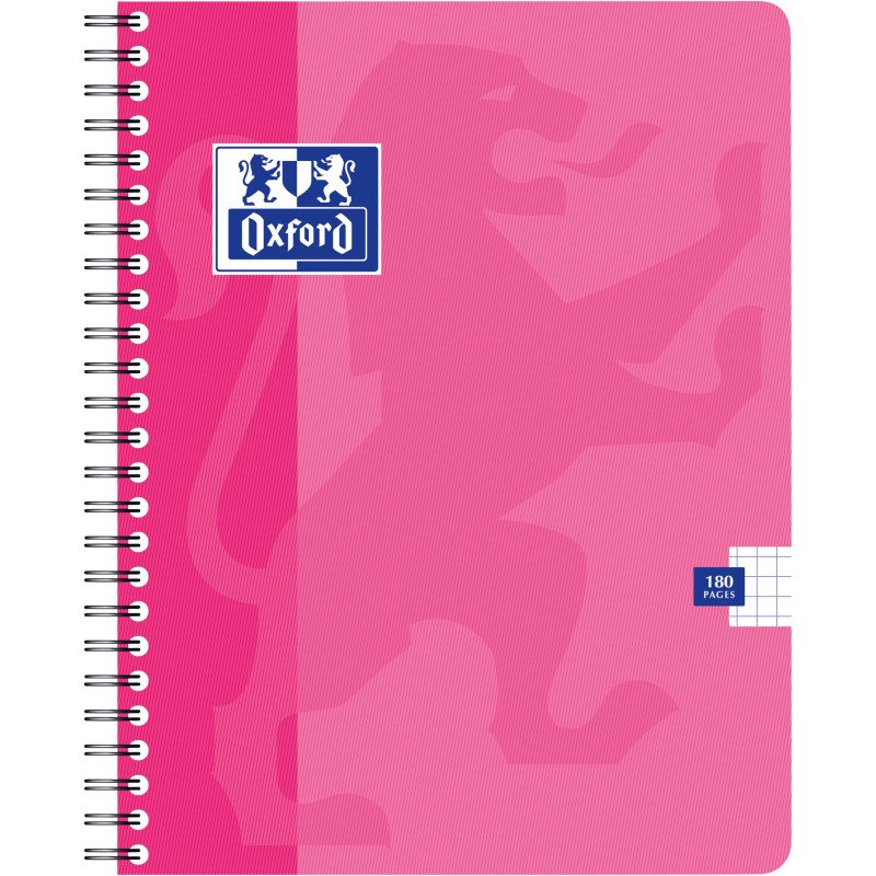 Cahier spirale Oxford Office 17 x 22 cm - petits carreaux - 180 pages