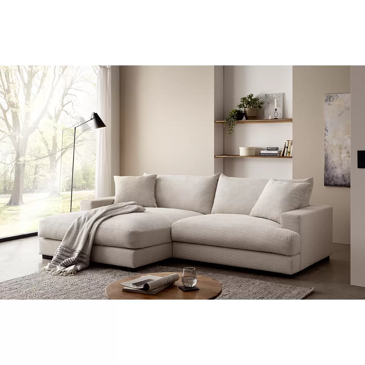 Ecksofa Pelle Beige
