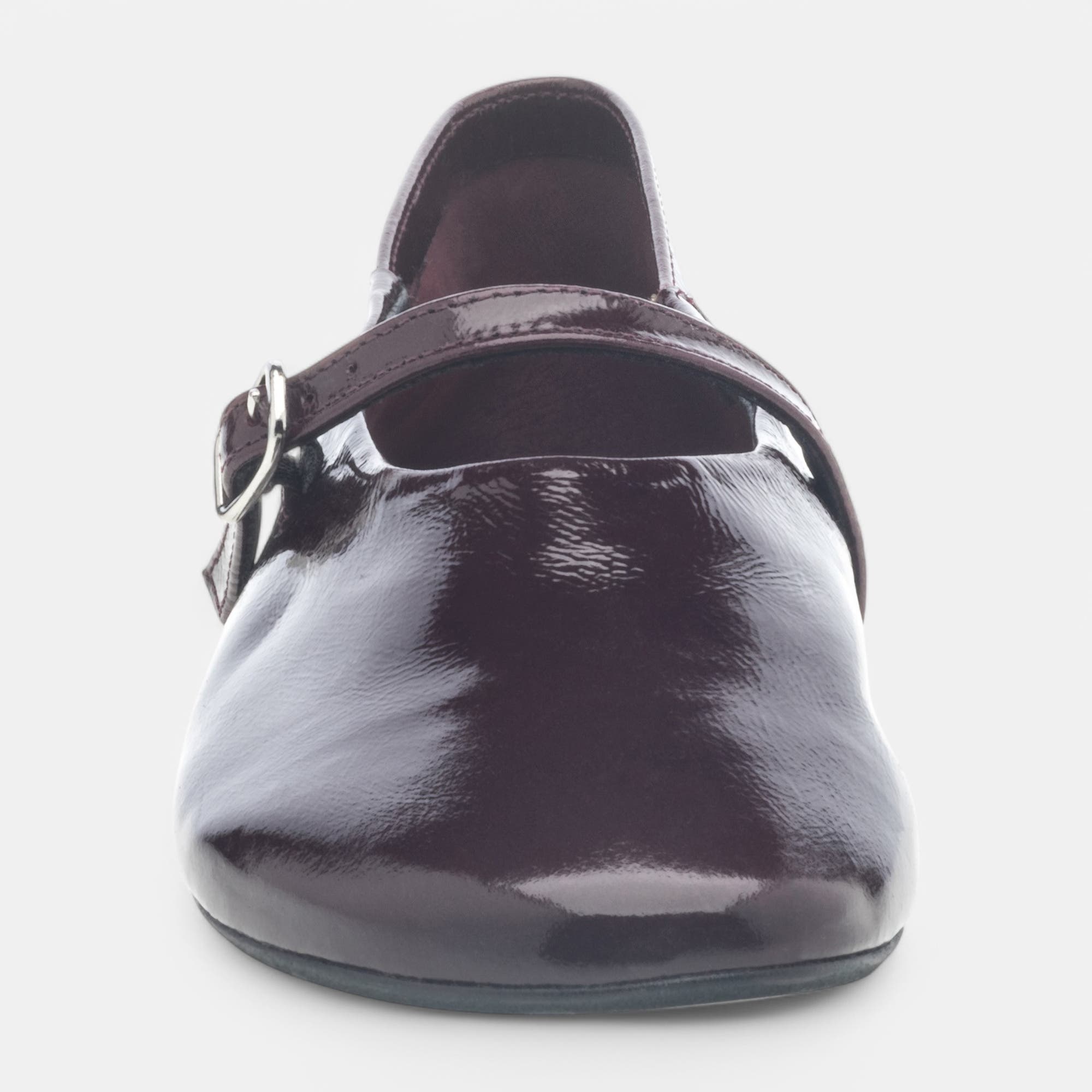 Ballerines Femme en cuir bordeaux