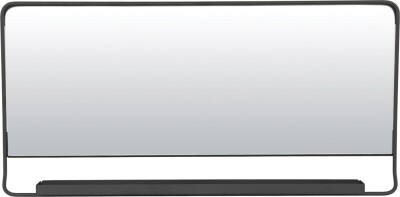 House Doctor - Spejl Med Hylde - Chic - Sort - 40X80 CM