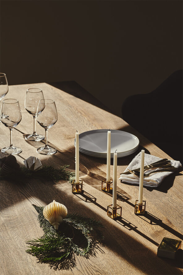 Audo Copenhagen Kubus Candle Holder, Micro Gold-Pla