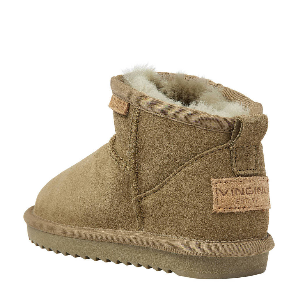 Vingino Ashley Lowsuède enkelboots olijfgroen