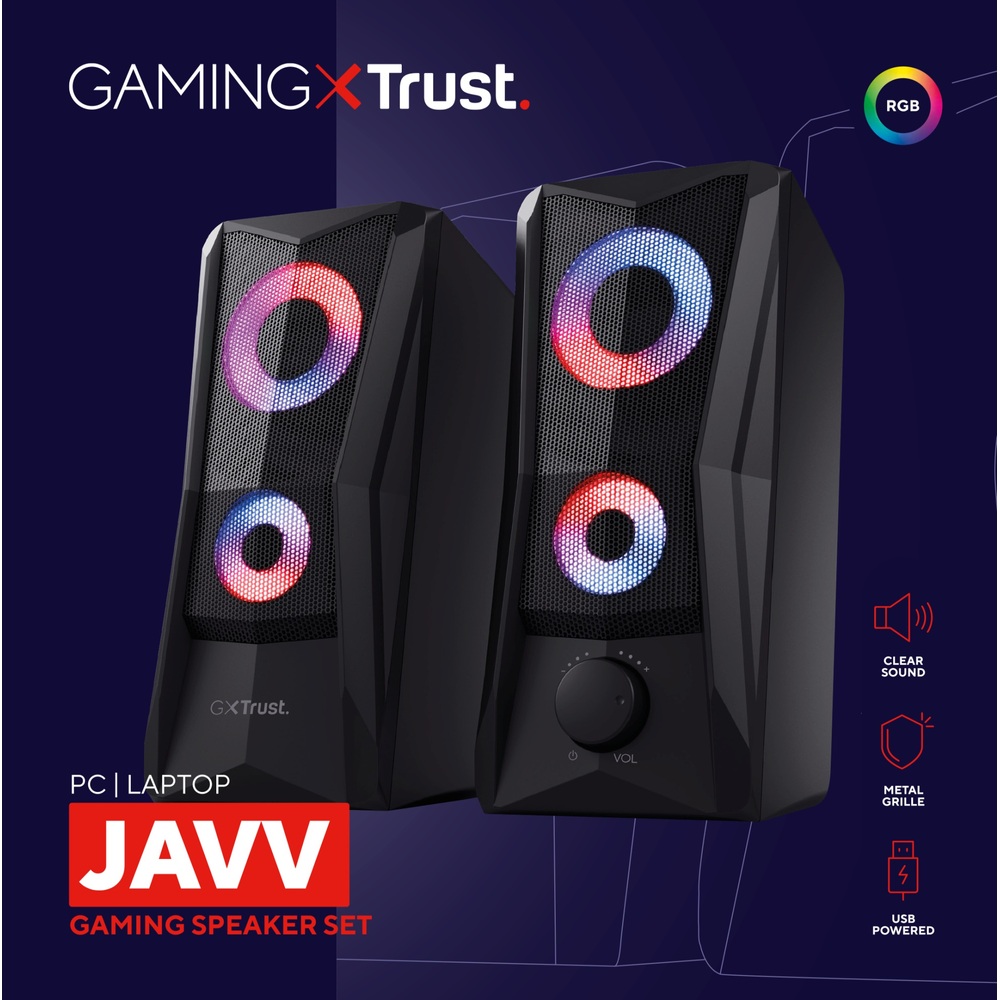 Trust GXT 606 Javv RGB-beleuchtetes 2.0 PC-Lautsprecherset