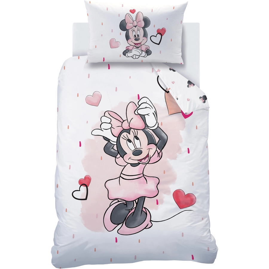 MTOnlinehandel Bettwäsche Kinder-Bettwäsche, Flanell, 40x60 + 100x135 cm Minnie Maus