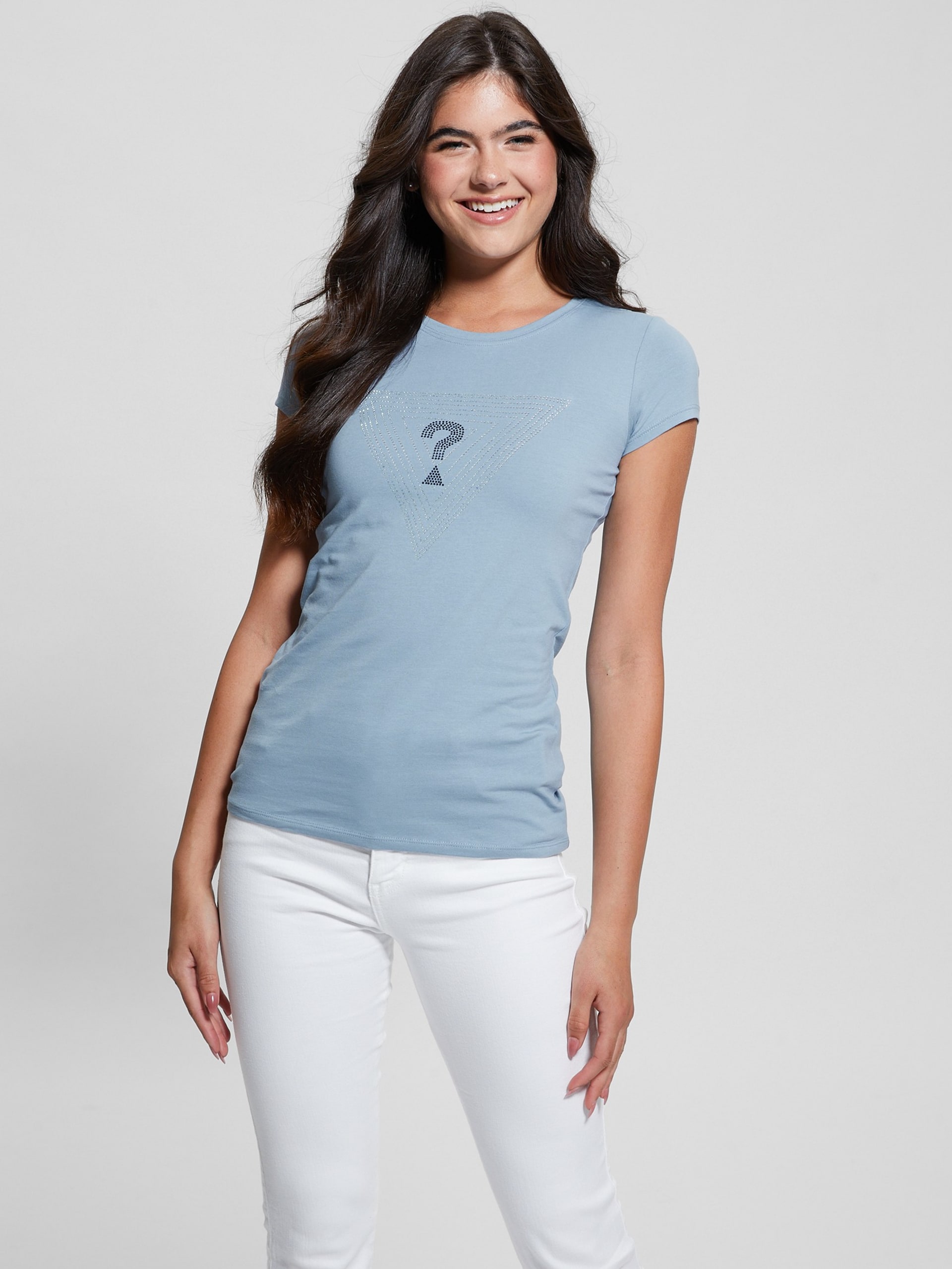 Camiseta Eco Maze com Logo Triangular em Strass