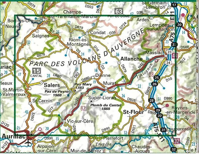 IGN - TOP 75 CEZALIER MONT DU CANTAL
