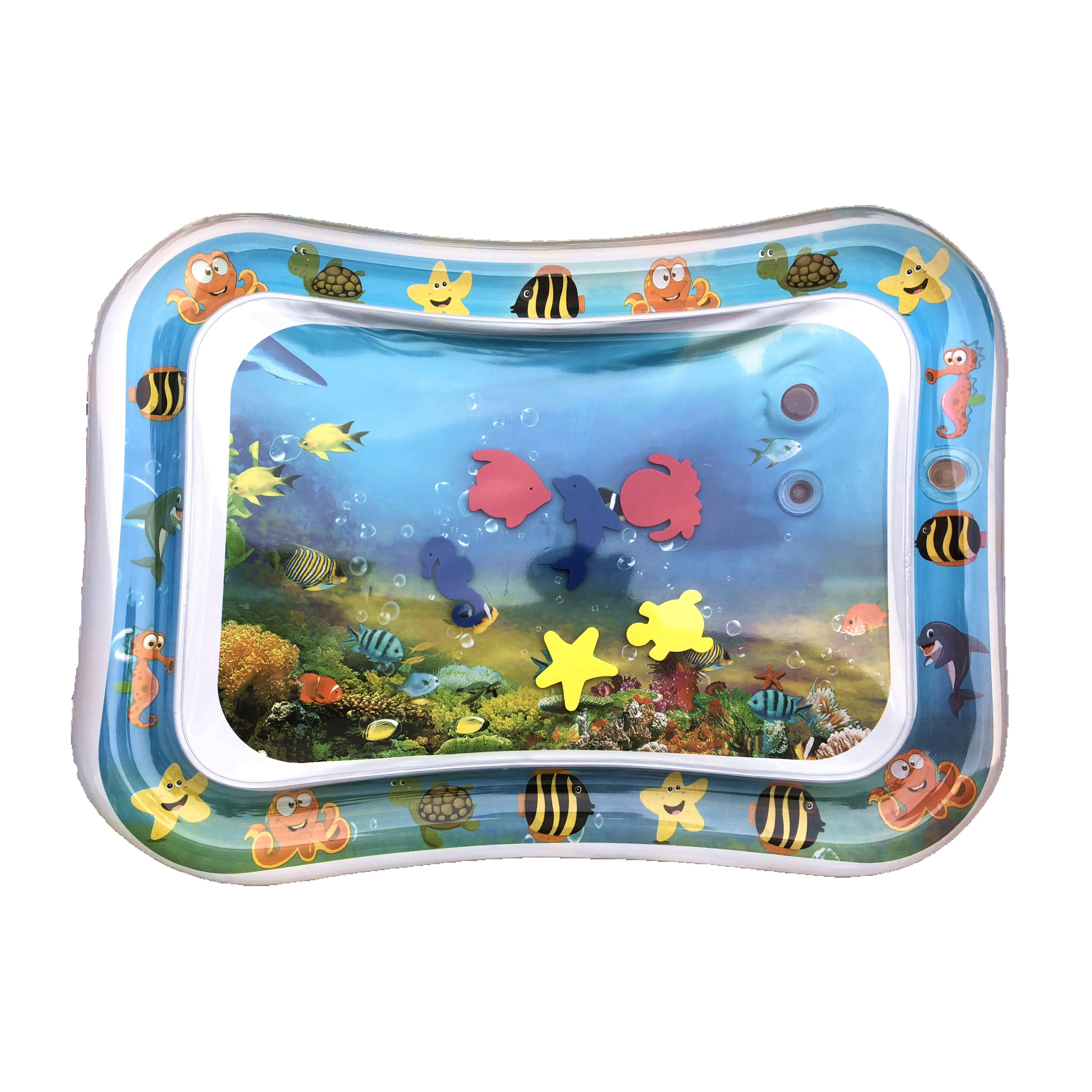 (68x48cm) Baby Wasser Spiel Matte Aufblasbare Bauchzeit Matte - Bunt