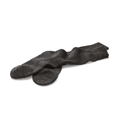Wollsocke mit Walkfilzsohle, Anthrazit