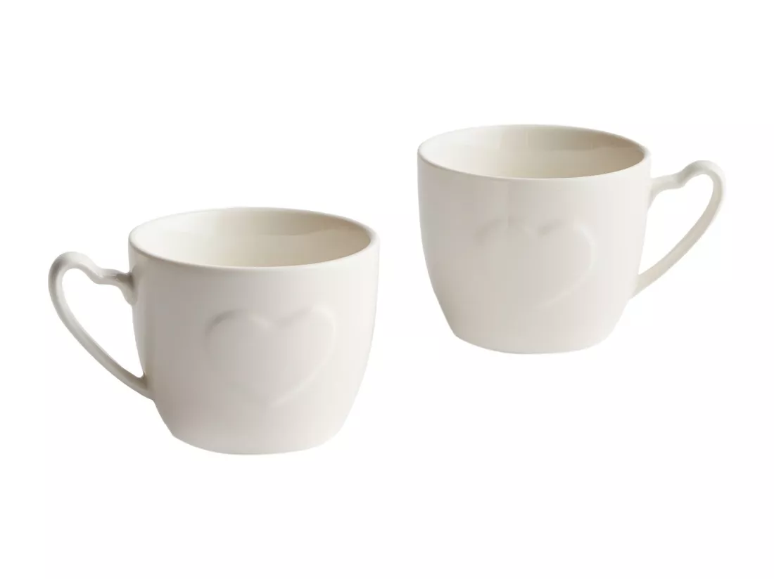 Ensemble De Tasses Inima Blanc Moyen 6.5 x 8 x 10.5