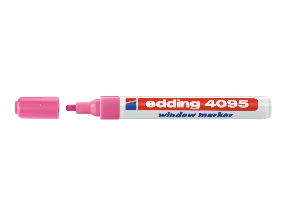 edding 4095 window - Markør - for glas - neon pink - vandbaseret blæk - 2-3 mm