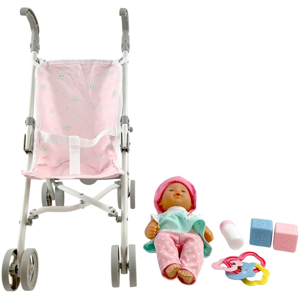 Køb Happy Friend Lotta Dukke 30 cm med Klapvogn Sæt