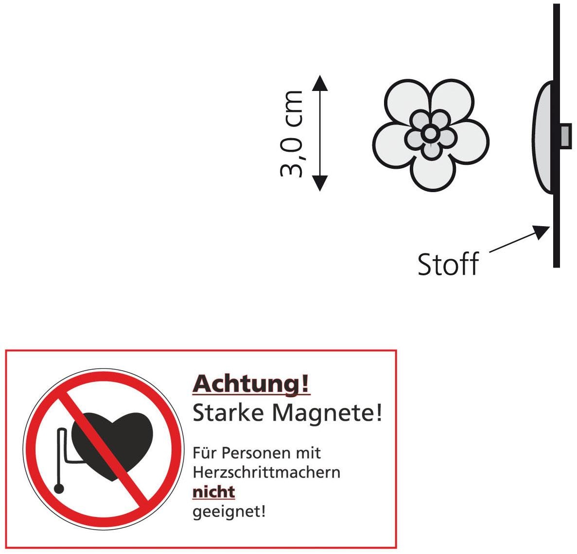 Liedeco Dekomagnet »Blume« für metallische Flächen