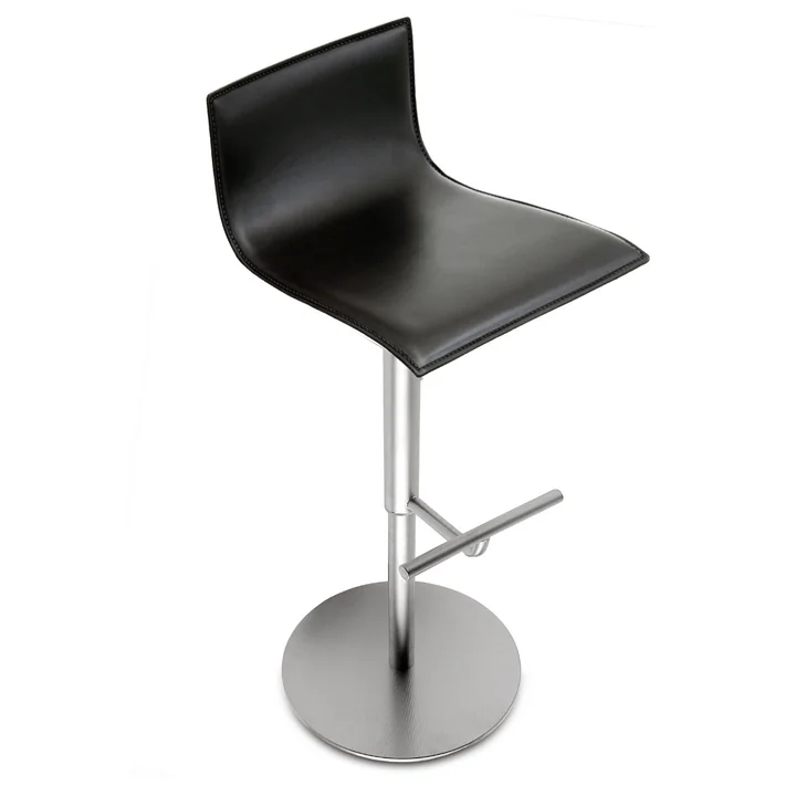 Lapalma - Thin Barhocker S24 (H 52-77 cm), Gestell Edelstahl / Sitzschale weiss lackiert