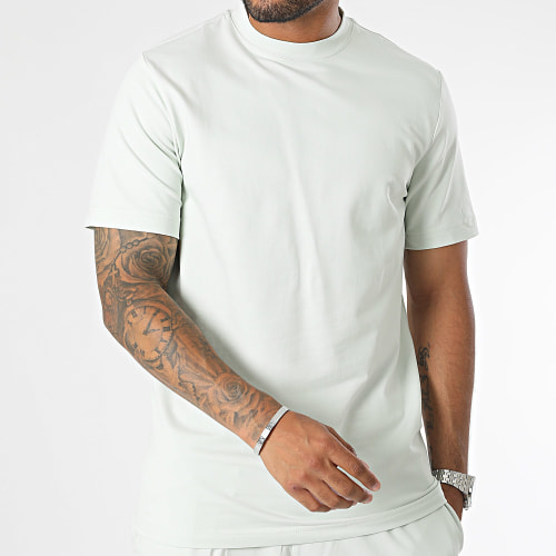 Ensemble Tee Shirt Et Short Jogging Gris Clair