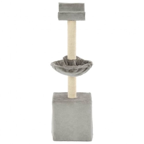 Coçador de animais com haste de sisal, cinza