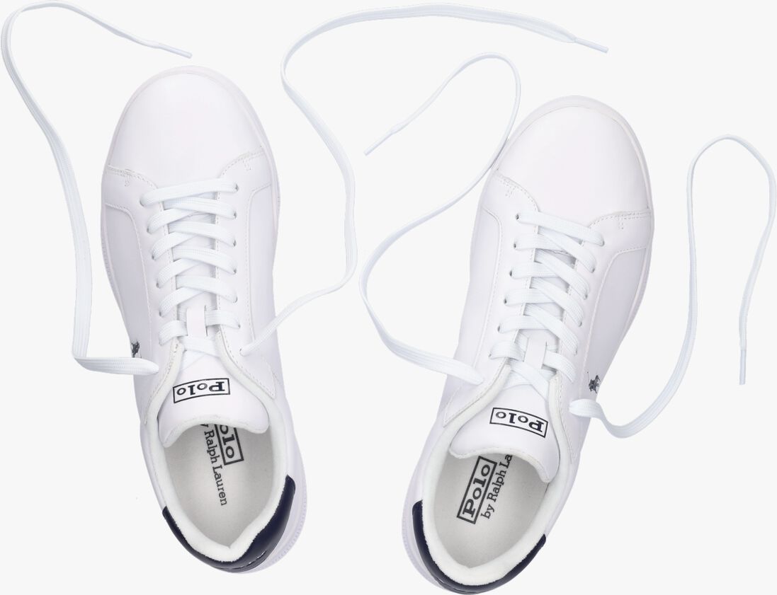 witte polo ralph lauren lage sneakers hrt court ii