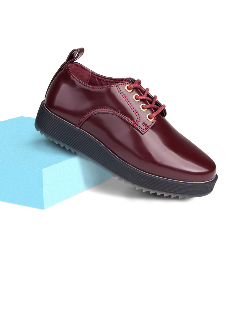 Red Girl's Blucher Shoe
