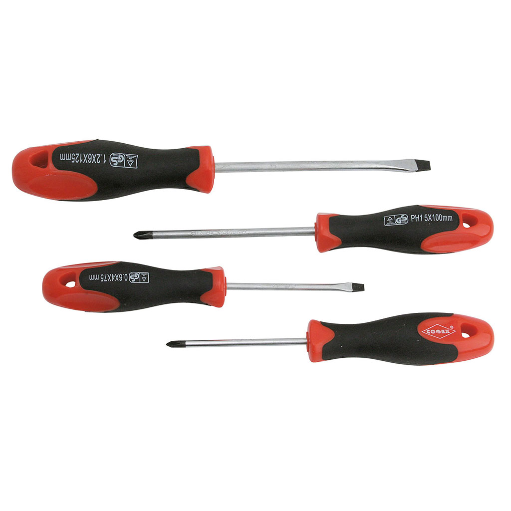 Lot de 4 tournevis bi-matière